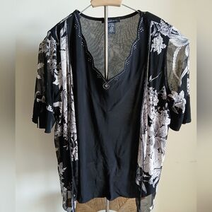 Appointments Twinset Top Size 1XL Tie Sleeve